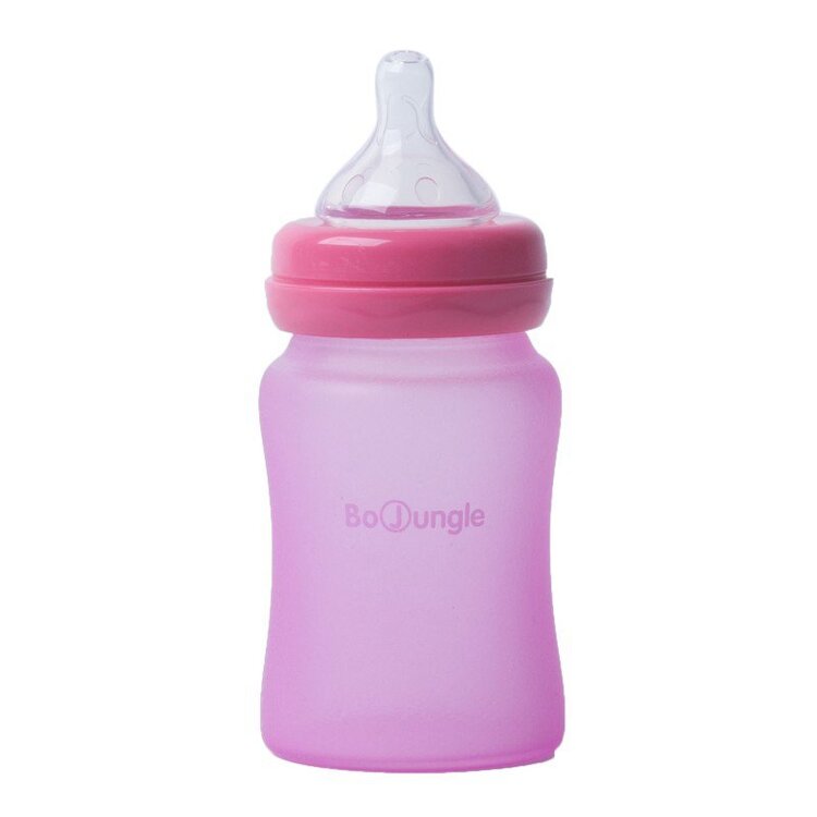 BO JUNGLE Skleněná láhev B-Thermo 150 ml Pink Bo Jungle