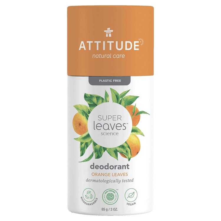 ATTITUDE Deodorant přírodní tuhý Super leaves - pomerančové listy 85 g Attitude