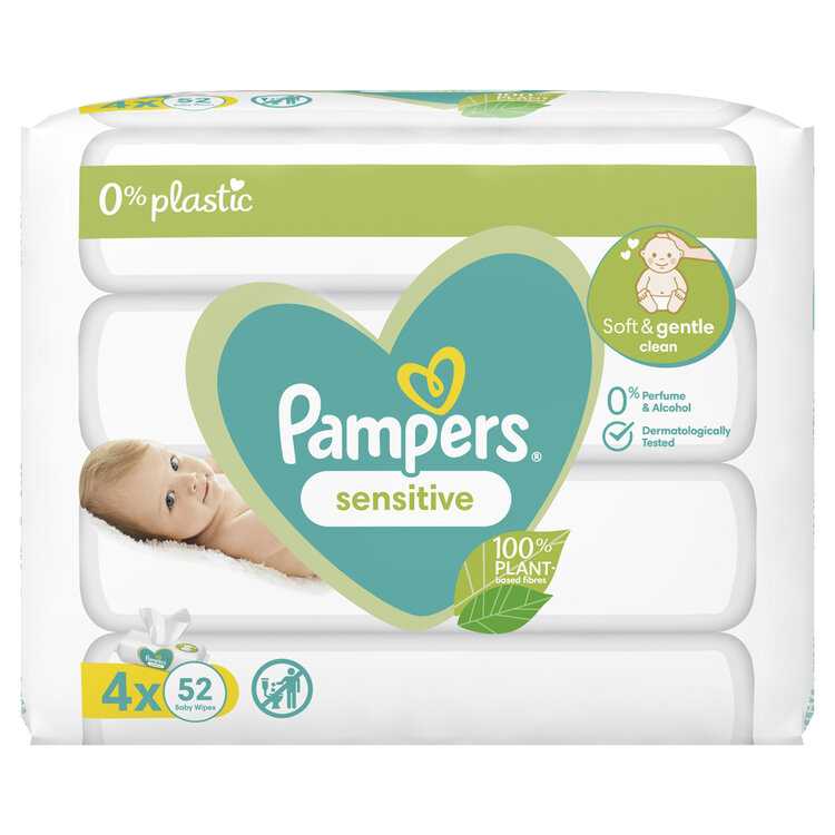 PAMPERS Sensitive Ubrousky vlhčené 4 balení = 208 ks Pampers