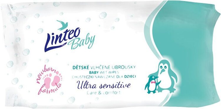 LINTEO Baby vlhčené ubrousky Sensitive 64 ks LINTEOBABY