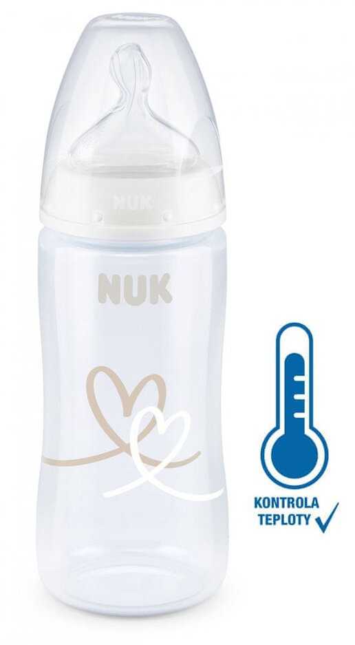 NUK FC+ láhev s kontrolou teploty 300 ml - bílá Nuk