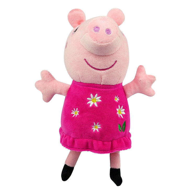 PEPPA Pig ECO plyšová Peppa 20cm kytičkové šaty 0+ PEPPAPIG