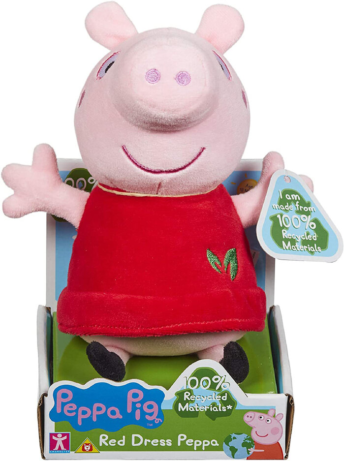 PEPPA Pig ECO plyšová Peppa 20cm červené šaty 0+ PEPPAPIG