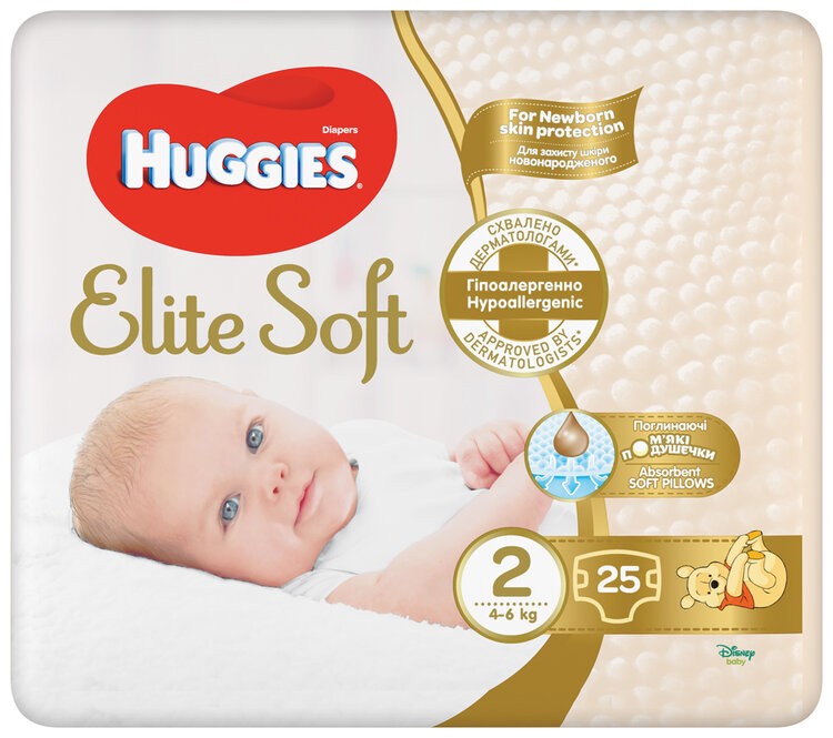 HUGGIES® Pleny jednorázové Elite Soft vel. 2 25 ks Huggies