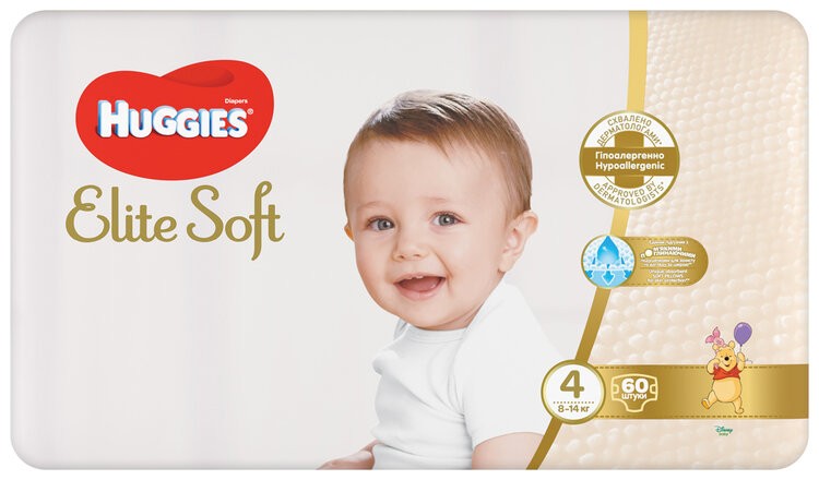 HUGGIES® Pleny jednorázové Elite Soft vel. 4 60 ks Huggies