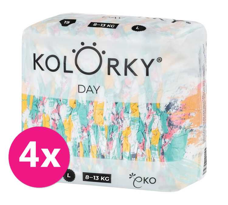 4x KOLORKY DAY Pleny jednorázové eko