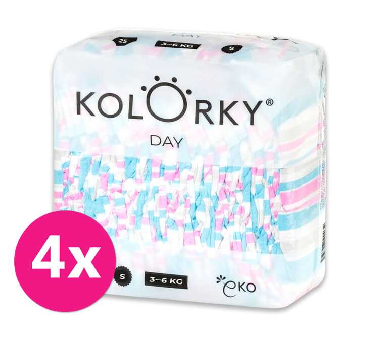 4x KOLORKY DAY Pleny jednorázové eko