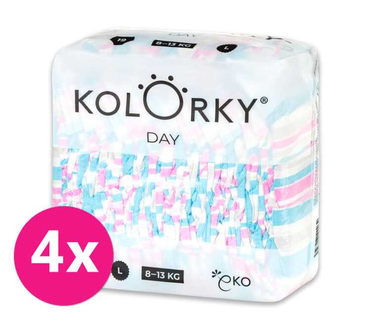 4x KOLORKY DAY Pleny jednorázové eko