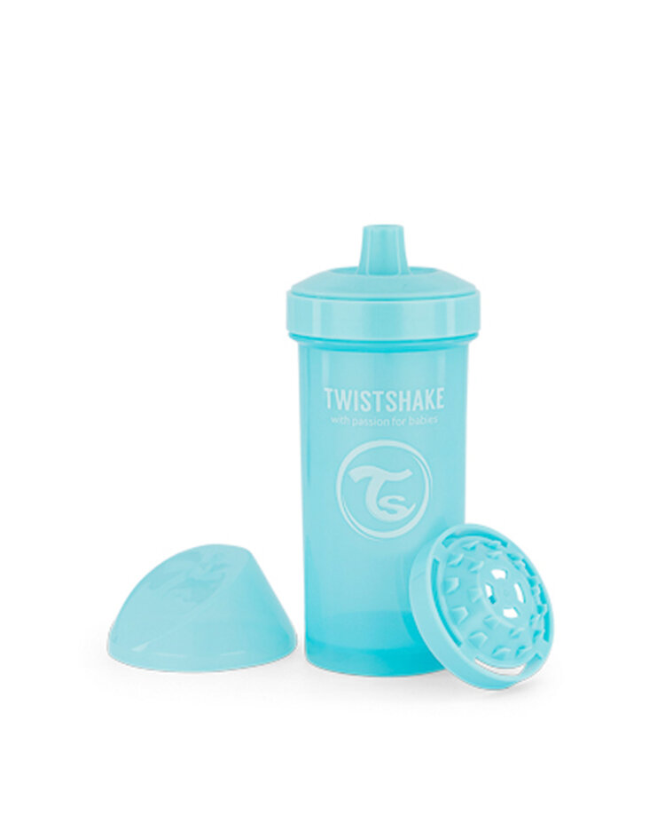 TWISTSHAKE Láhev netekoucí s pítkem 360 ml pastelově modrá 12m+ Twistshake
