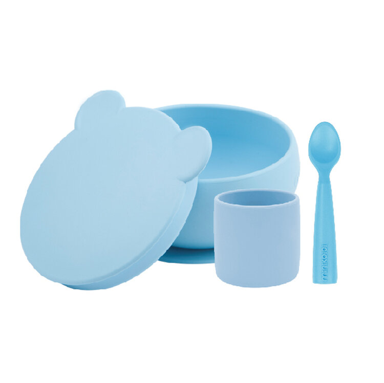MINIKOIOI Set na stolování BLW I - Mineral Blue MINIKOIOI
