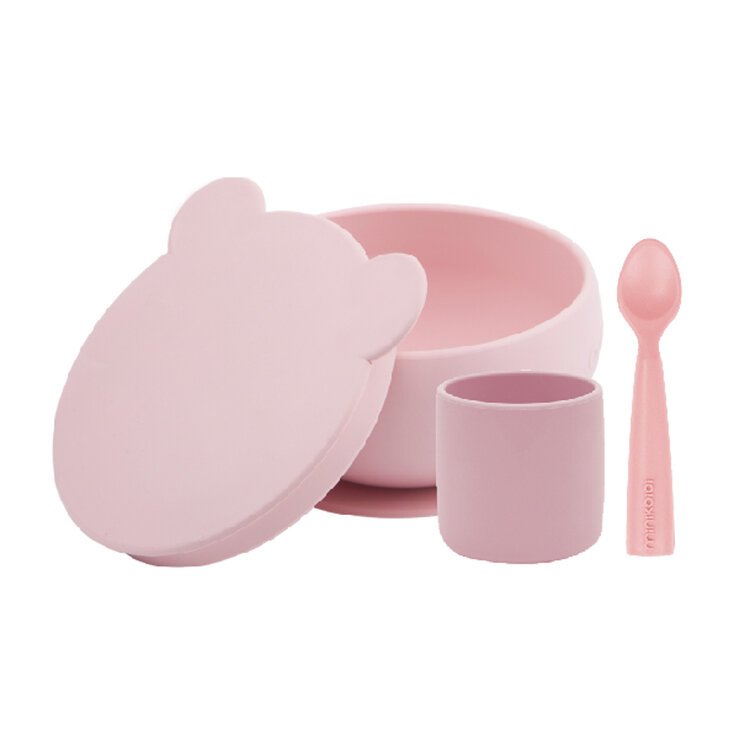 MINIKOIOI Set na stolování BLW I - Pinky Pink MINIKOIOI