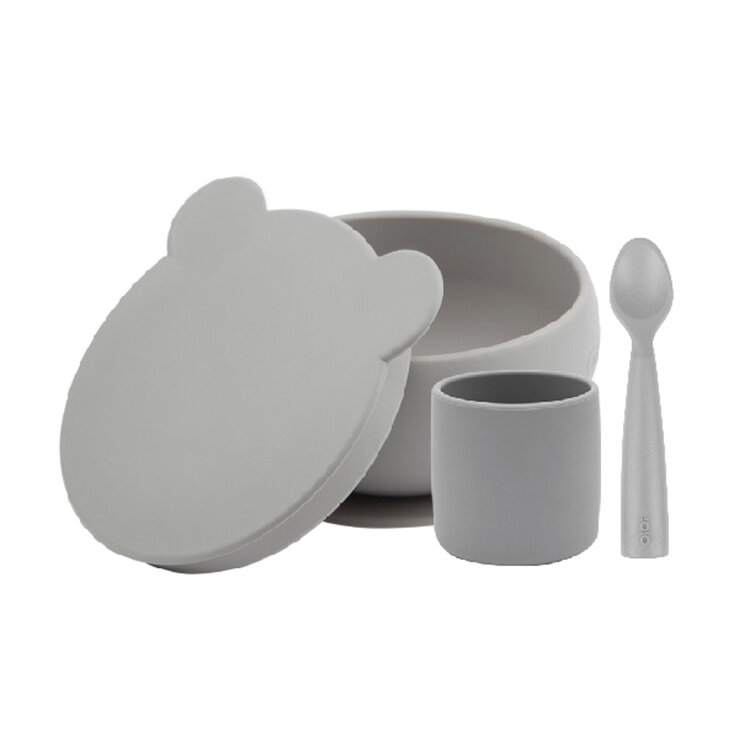 MINIKOIOI Set na stolování BLW I - Powder Grey MINIKOIOI