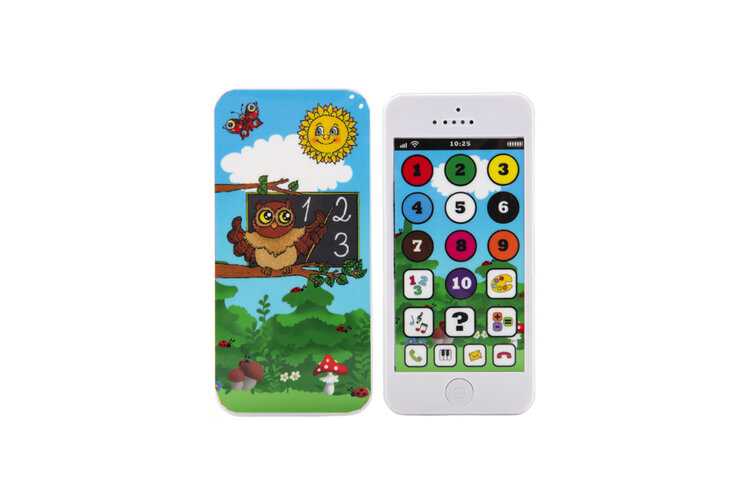 TEDDIES Telefon naučný mobilní s krytem Moudrá sova
