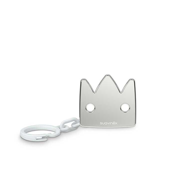 SUAVINEX Klip na dudlík šperk Koruna Joy stříbrná Suavinex