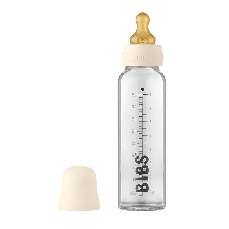 Bibs Baby Bottle skleněná láhev Ivory 225 ml Bibs