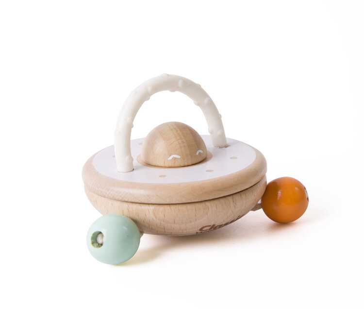 TEDDIES Chrastítko UFO dřevo 6m+ Teddies