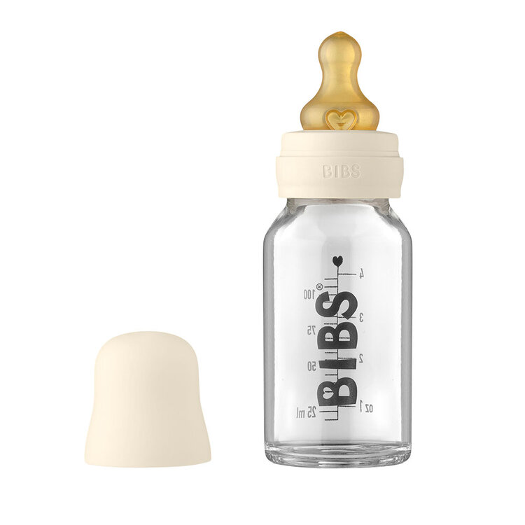 Bibs Baby Bottle skleněná láhev Ivory 110 ml Bibs