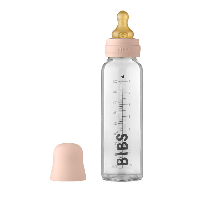 Bibs Baby Bottle skleněná láhev Blush 225 ml Bibs