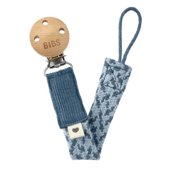 Bibs Paci Braid klip na dudlík petrol baby blue Bibs