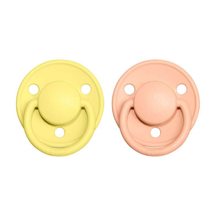 Bibs De Lux silikon Peach sunset sunshine 2 ks Bibs
