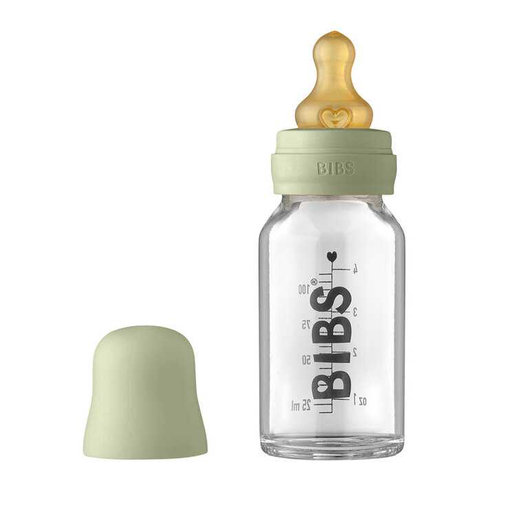 Bibs Baby Bottle skleněná láhev Sage 110 ml Bibs