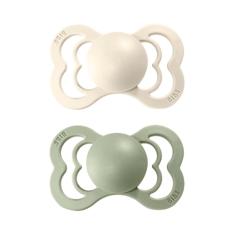Bibs Supreme silikon Ivory sage 2 ks Bibs