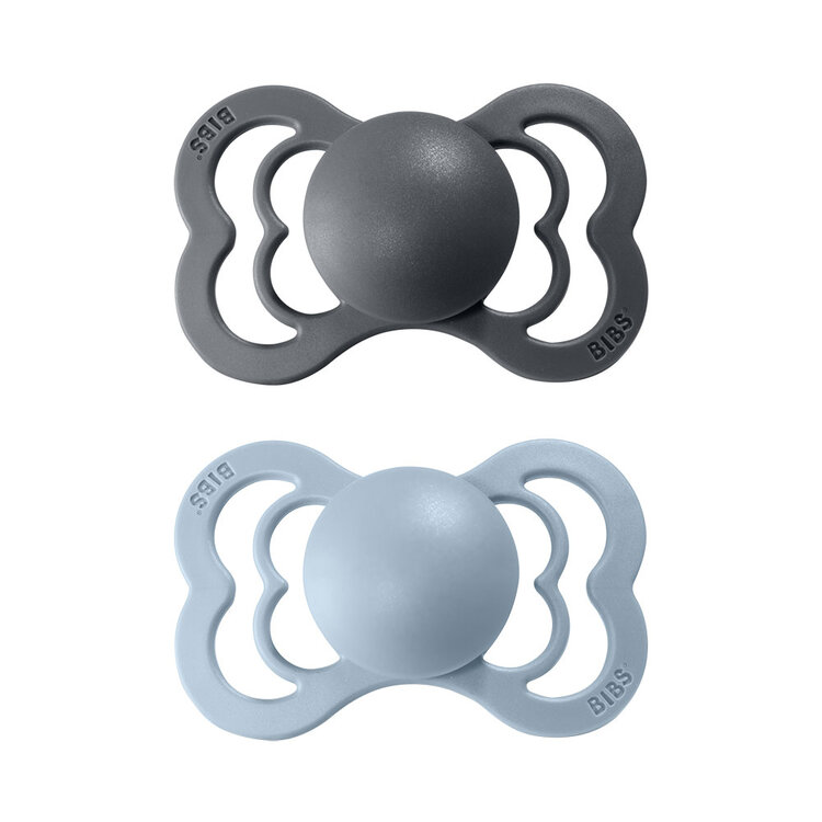 Bibs Supreme silikon Iron baby blue 2 ks Bibs