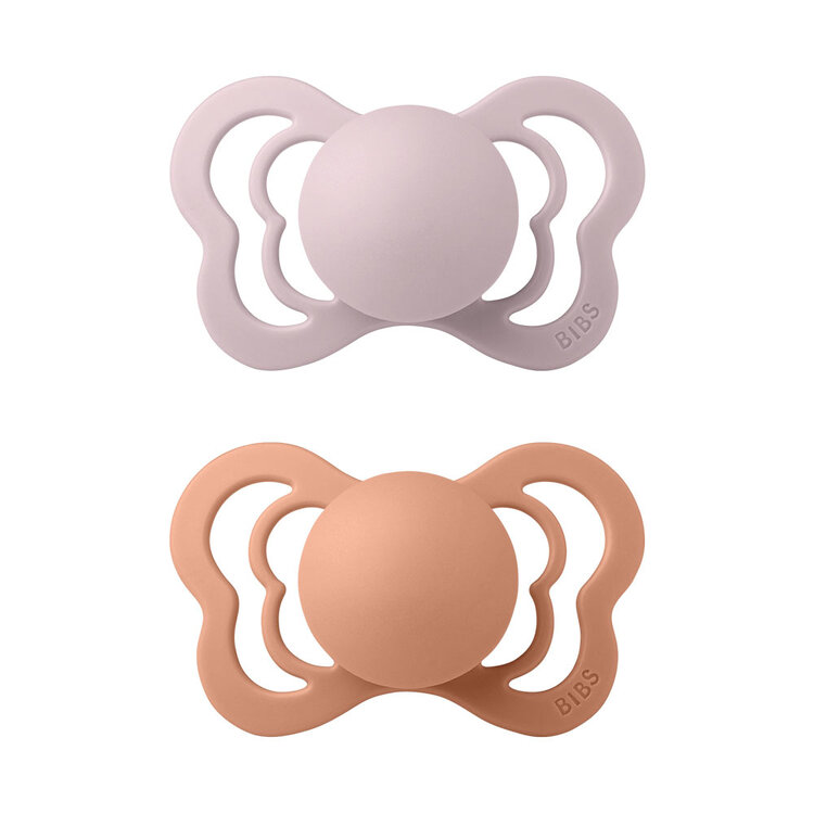 Bibs Couture ortodontický přírodní kaučuk 2ks Pink Plum / Peach Bibs
