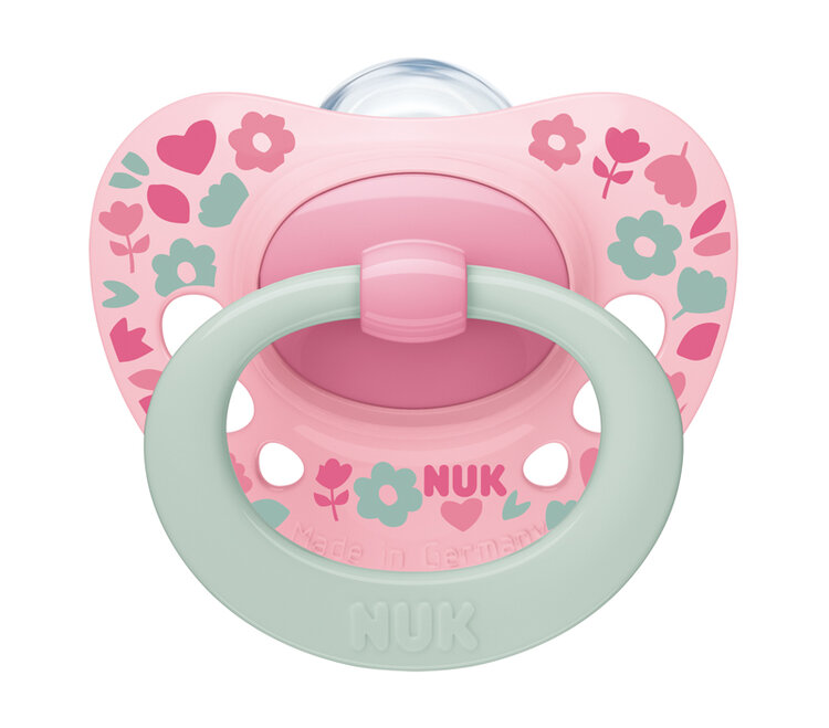 NUK Dudlík Signature 6-18m box sv.růžový Nuk