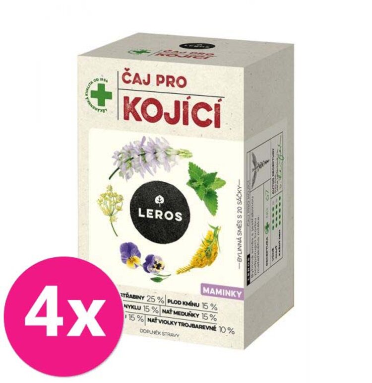 4x LEROS Čaj pro kojící 20x1