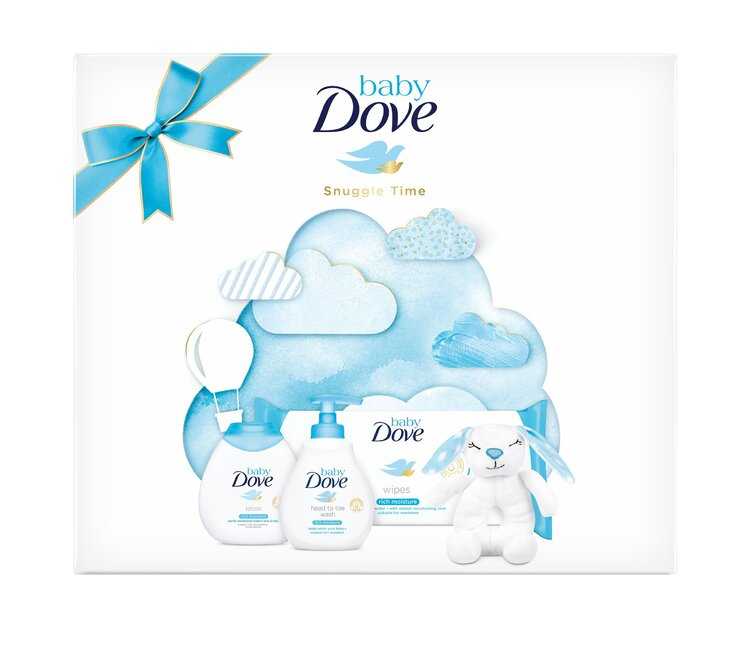 BABY DOVE Kazeta dárková Rich Moisture s plyšovým chrastítkem BABYDOVE