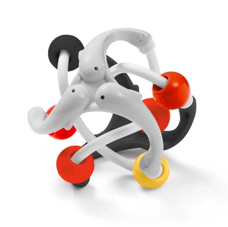 BABYONO Chrastítko edukační Dolphin's Sphere Grey / Black BabyOno