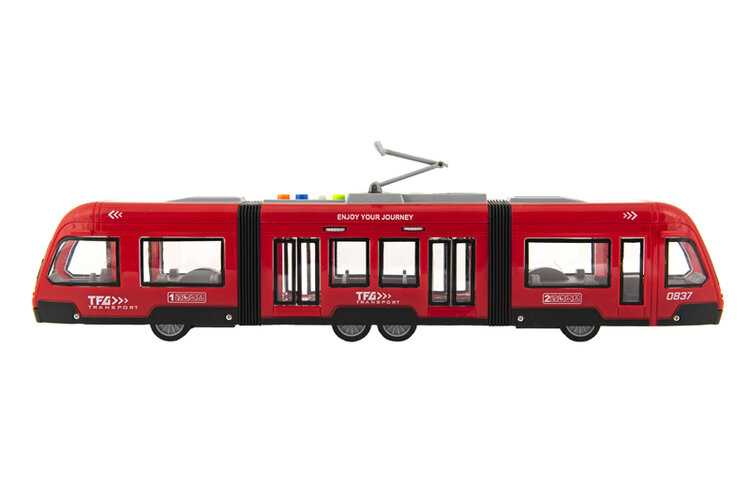 TEDDIES Tramvaj/Vlak na setrvačník 44 cm Teddies