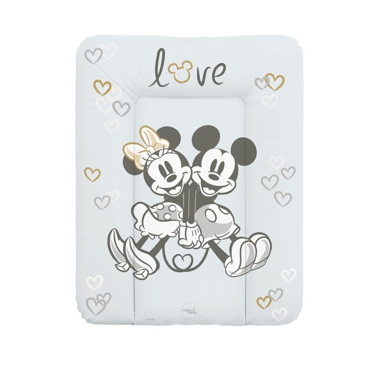 CEBA Podložka přebalovací měkká na komodu (50x70) Disney Minnie & Mickey Grey Ceba
