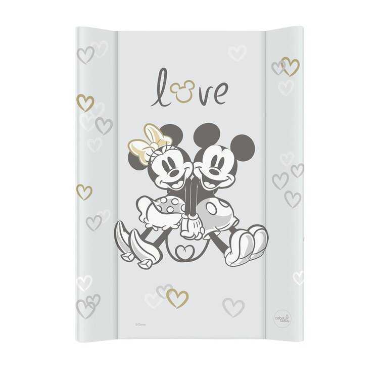 CEBA Podložka přebalovací s pevnou deskou COMFORT (50x70) Disney Minnie & Mickey Grey Ceba