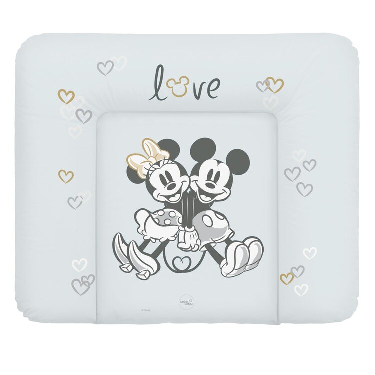 CEBA Podložka přebalovací měkká na komodu (85x72) Disney Minnie & Mickey Grey Ceba