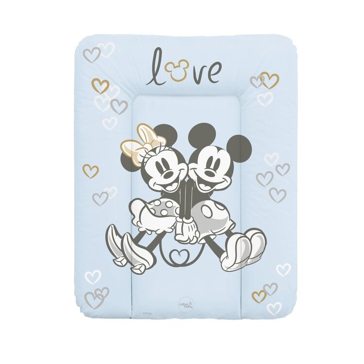 CEBA Podložka přebalovací měkká na komodu (50x70) Disney Minnie & Mickey Blue Ceba