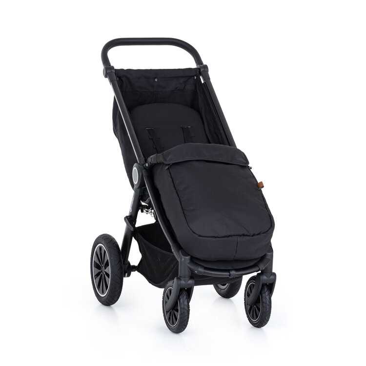 PETITE&MARS Kočík športový konštrukcia Street+ Air Black + nánožník Petite&Mars