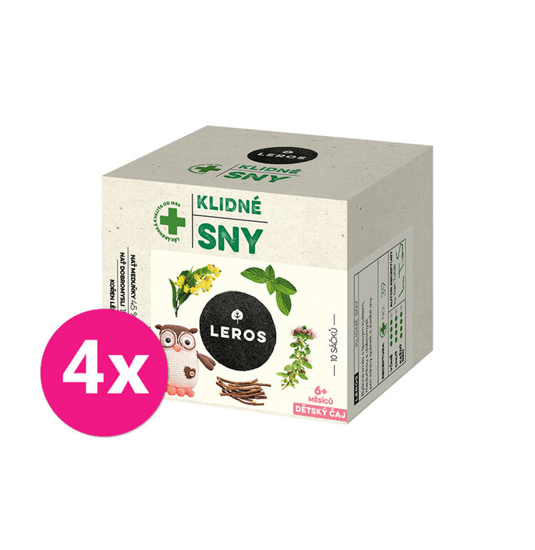 4x LEROS Čaj dětský Klidné sny 10x1.5g Leros Baby