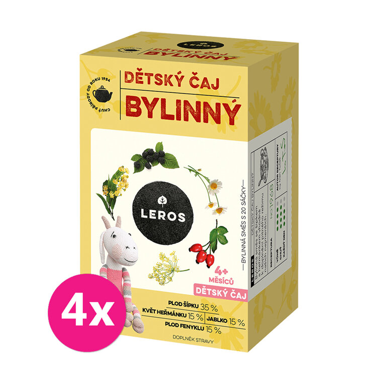 4x LEROS Čaj dětský bylinný 20x1