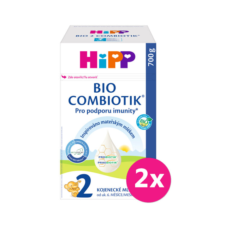 2x HiPP 2 BIO Combiotik pokračovací mléčná kojenecká výživa