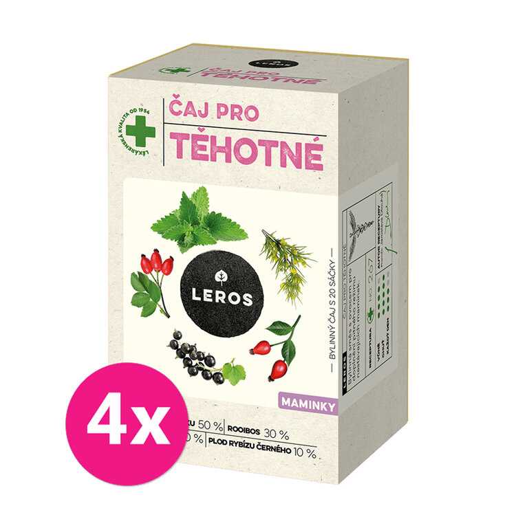 4x LEROS Čaj pro těhotné 20x2g Leros Baby