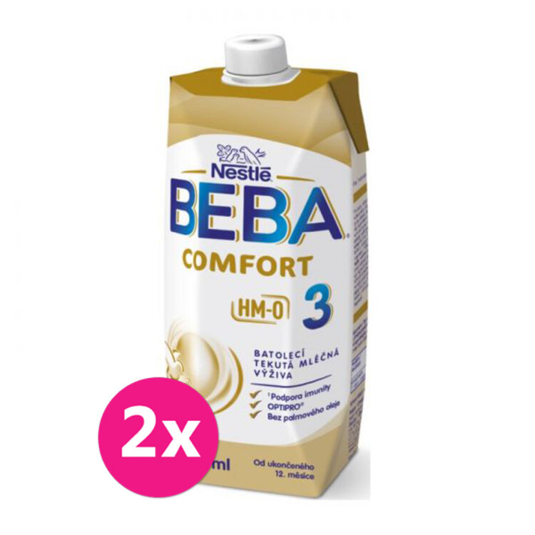 2x BEBA COMFORT 3 HM-O batolecí tekutá mléčná výživa 12+