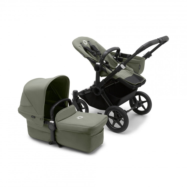 BUGABOO Donkey 5 Kočárek kompletní Mono Black/Forest green-Forest green Bugaboo