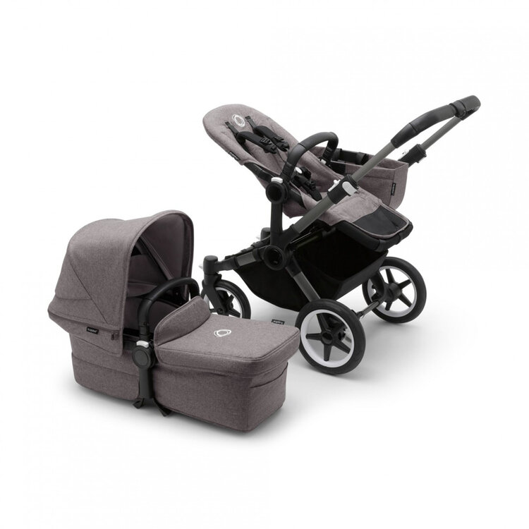 BUGABOO Donkey 5 Kočárek kompletní Mono Graphite/Grey mélange-Grey mélange Bugaboo