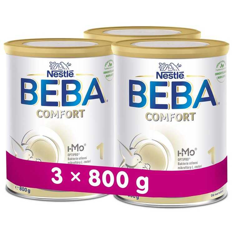 3x BEBA COMFORT 1 HM-O 800 g - Počáteční kojenecké mléko Nestlé