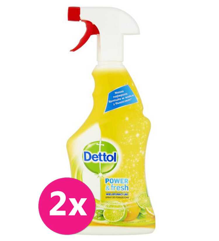 2x DETTOL Antibakteriální sprej na povrchy 500 ml - Citron a Limeta Dettol