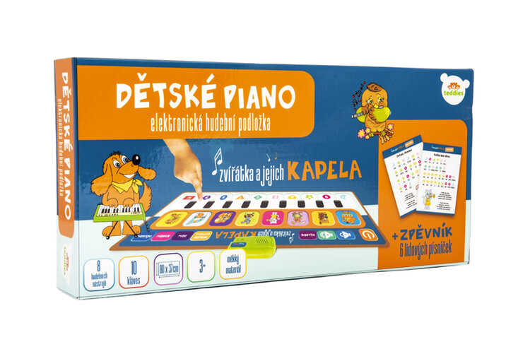 TEDDIES Podložka elektronická hrací pianko Zvířátka a jejich kapela Teddies
