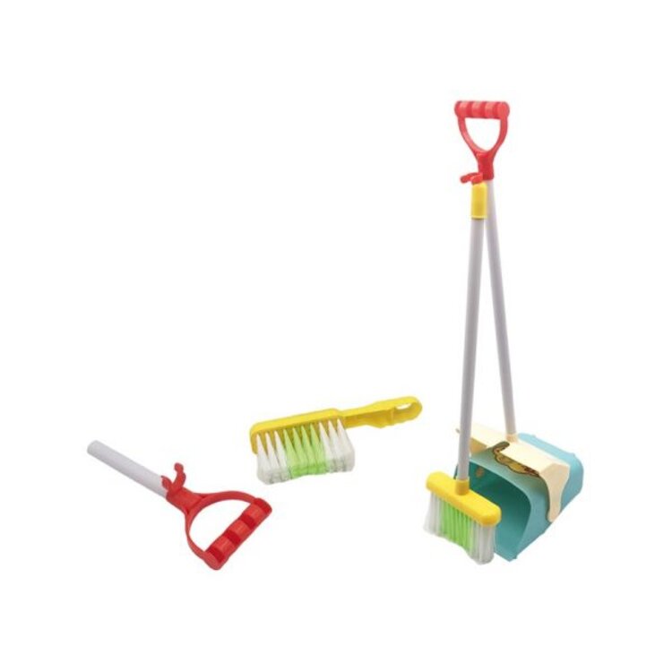 TEDDIES Uklízecí sada/uklízečka s košem plast 7 ks v krabici 31x45x10 cm Teddies