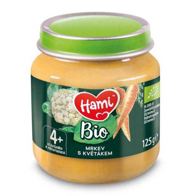 Hami Bio zeleninový Mrkev s květákem 4+ 125 g Hami